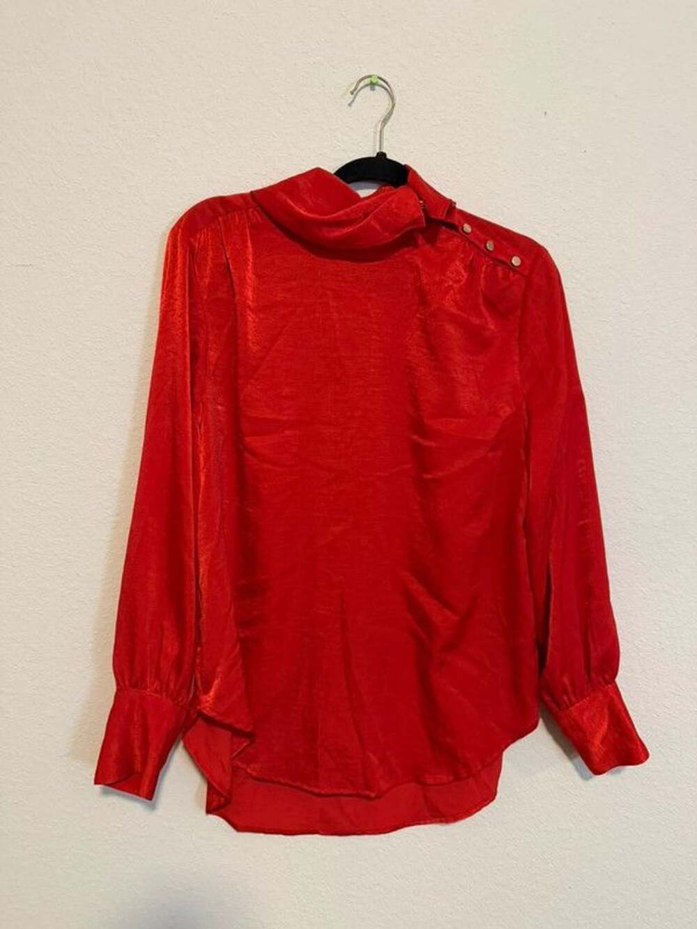 Worthington red satin blouse size M
